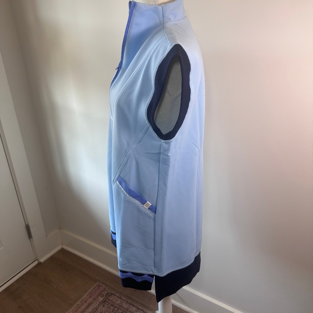 Simply Southern Womens Drew Dress Blue Sleeveless Half Zip Ribbed Sporty M NWT - Picture 4 of 15